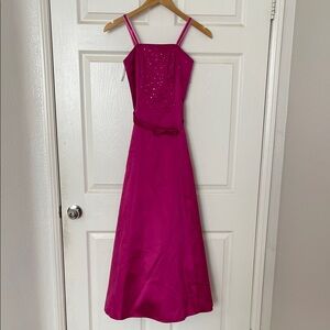 Vintage Y2K pink beaded sequin Jessica McClintock Gunne Sax prom dress 1